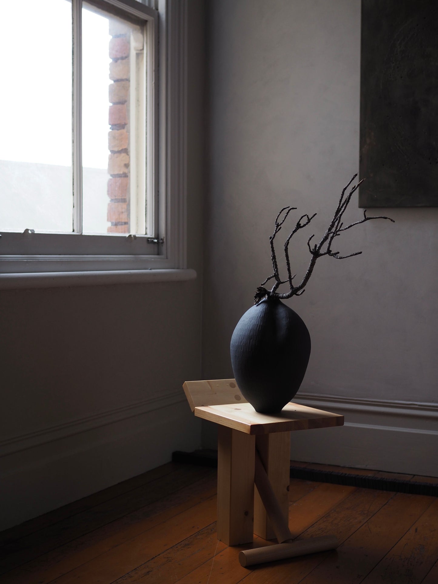 Large Carved Pod Vase