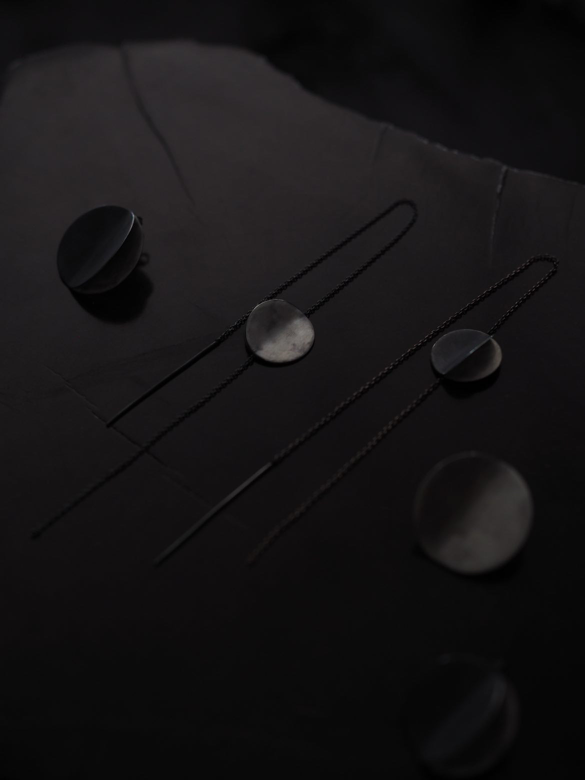 Phase Of Moon Earring - chains ~ Kevin Throne x Public Record