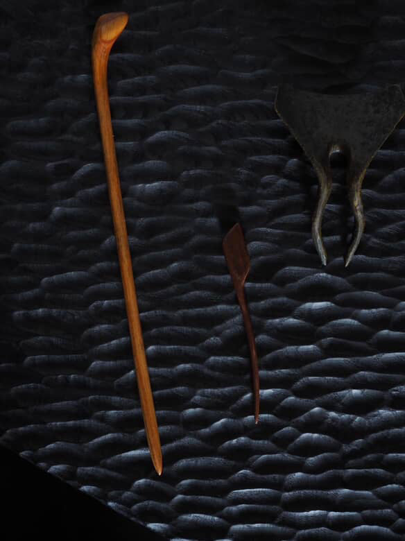 Spalted poplar wood binyeo hairstick