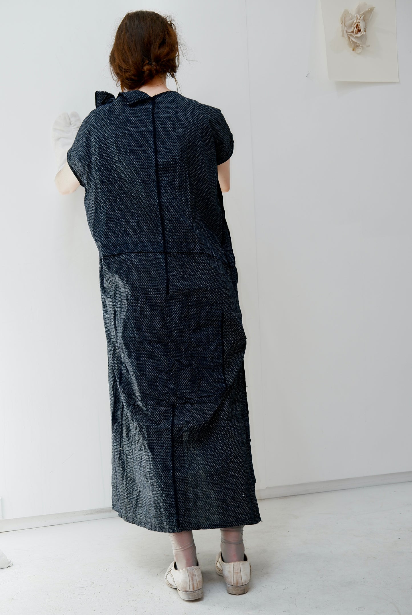 Kimono cotton asymmetrical dress