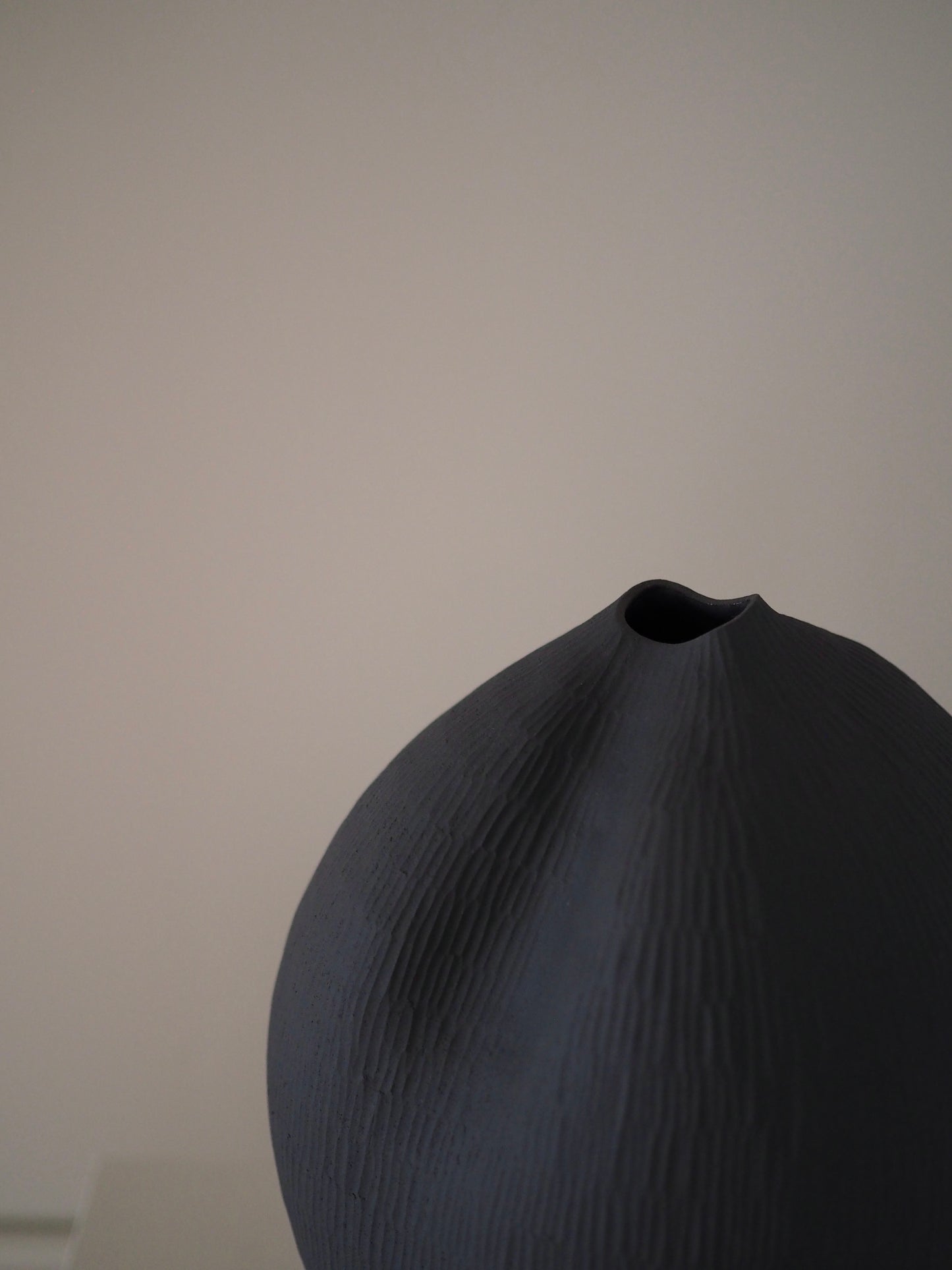 Large Carved Pod Vase