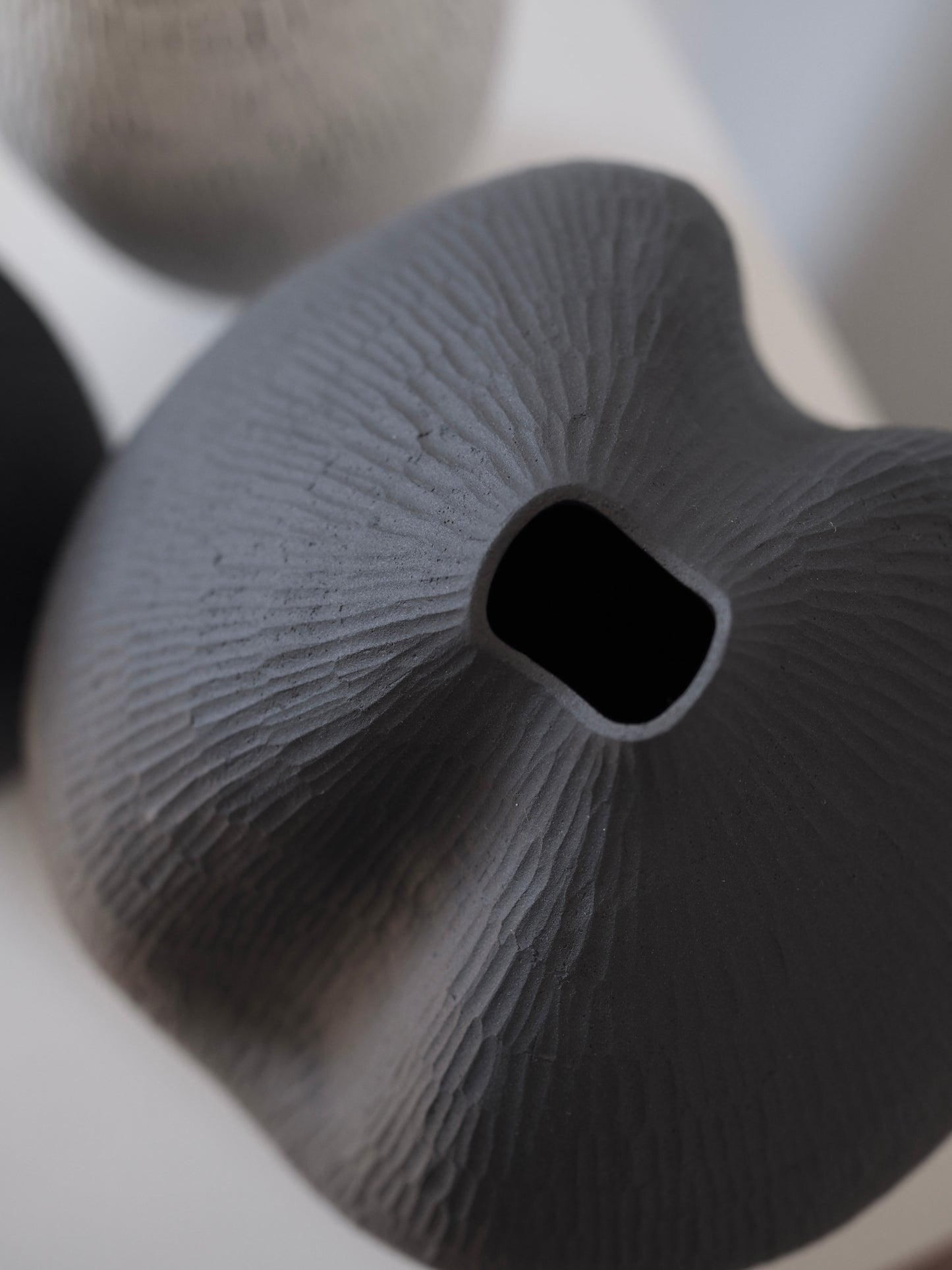 Large Carved Pod Vase