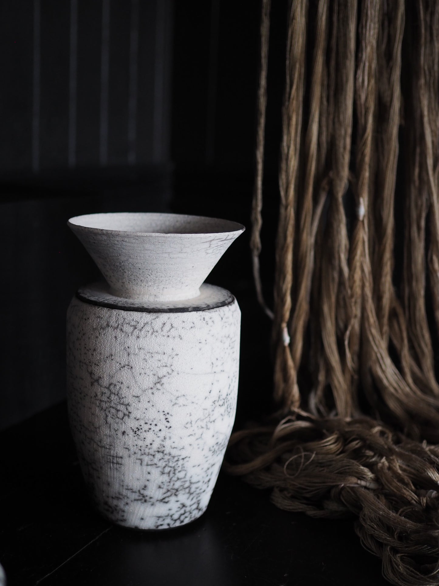 Low Lidded Raku Vessel