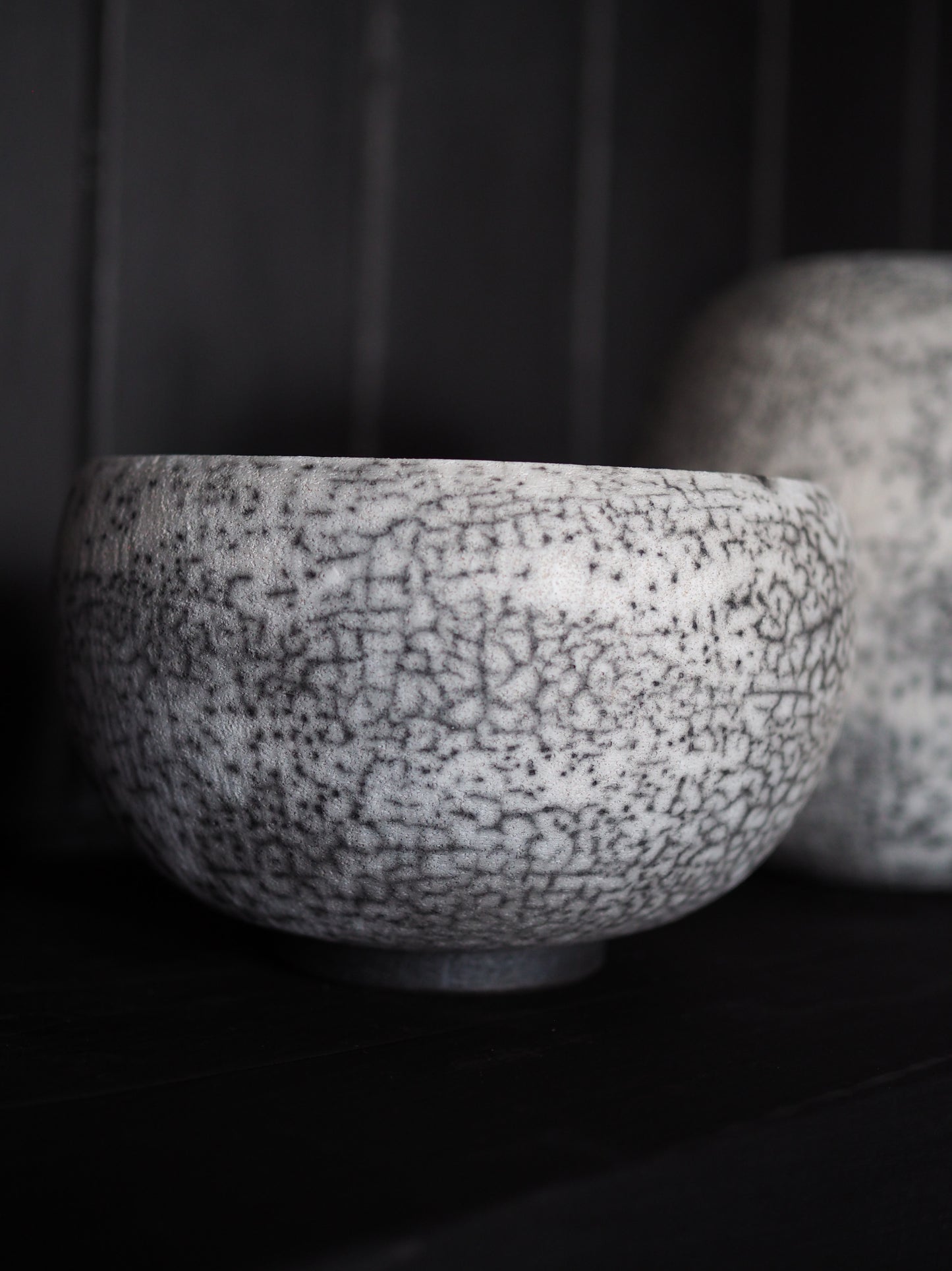 Raku Lidded Curve Jar