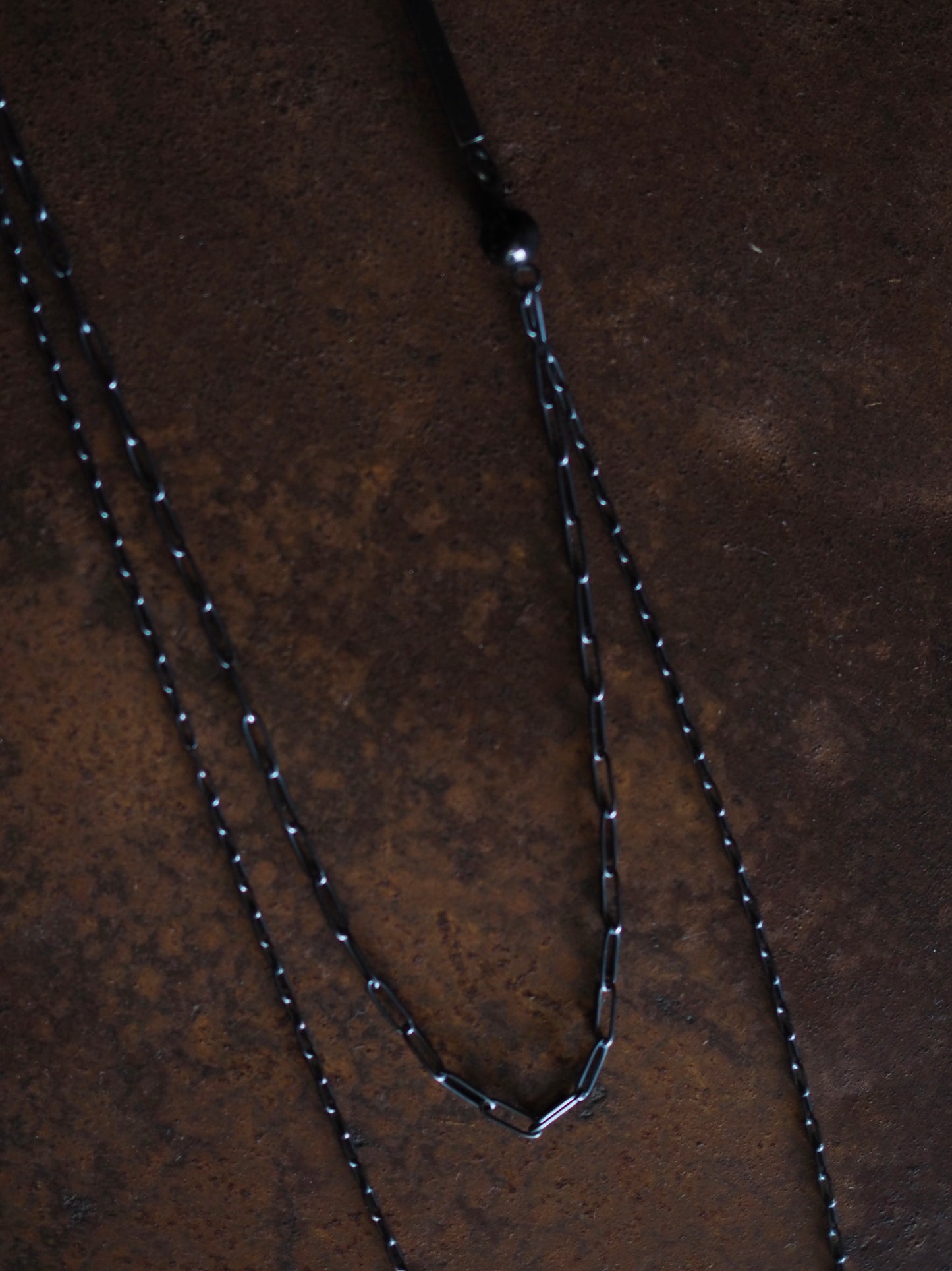 Black Oxidised Chains Necklace