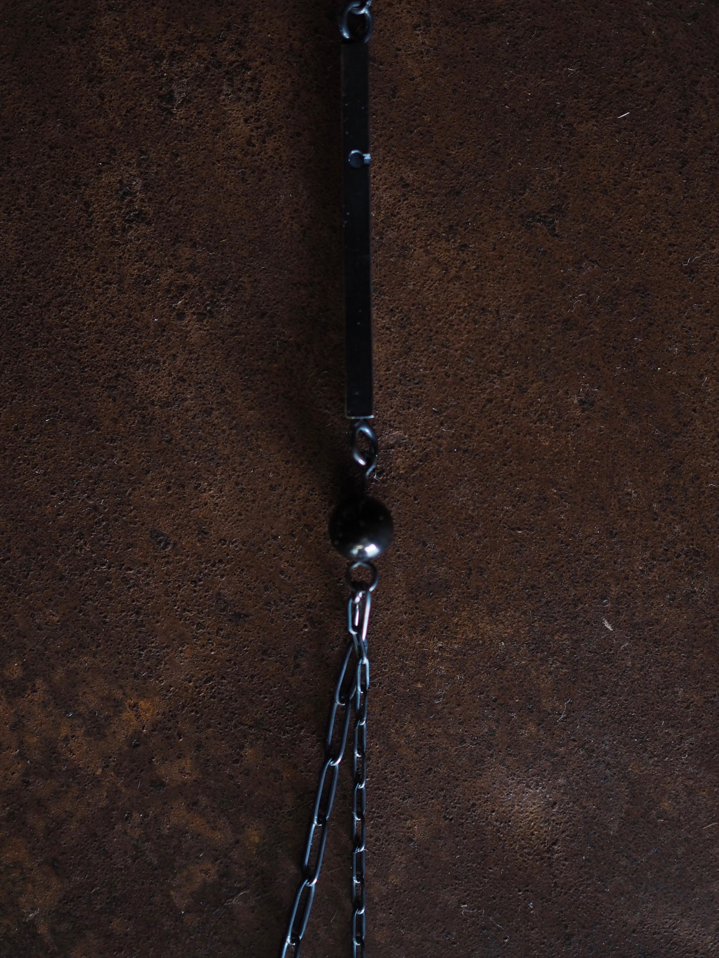 Black Oxidised Chains Necklace