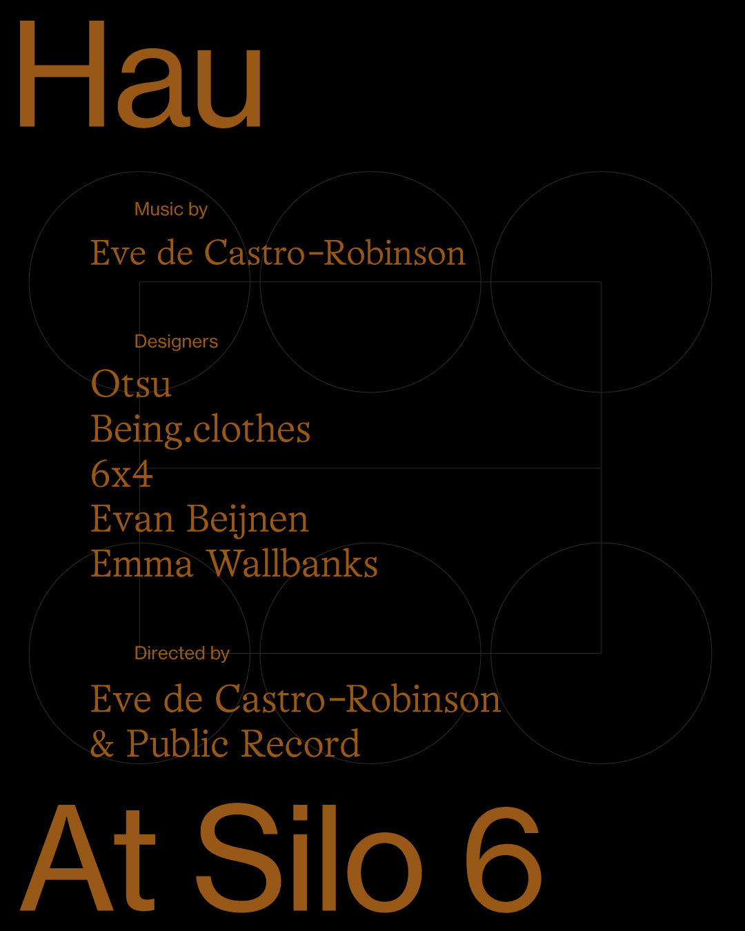 'HAU' - Live Performance at Silo6 with Eve de Castro-Robinson