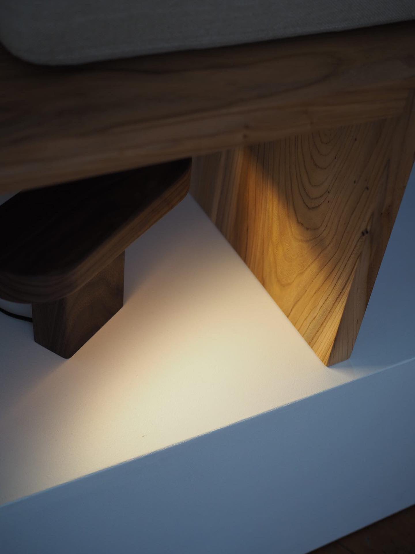 Table Lamp, Walnut or Mahogany