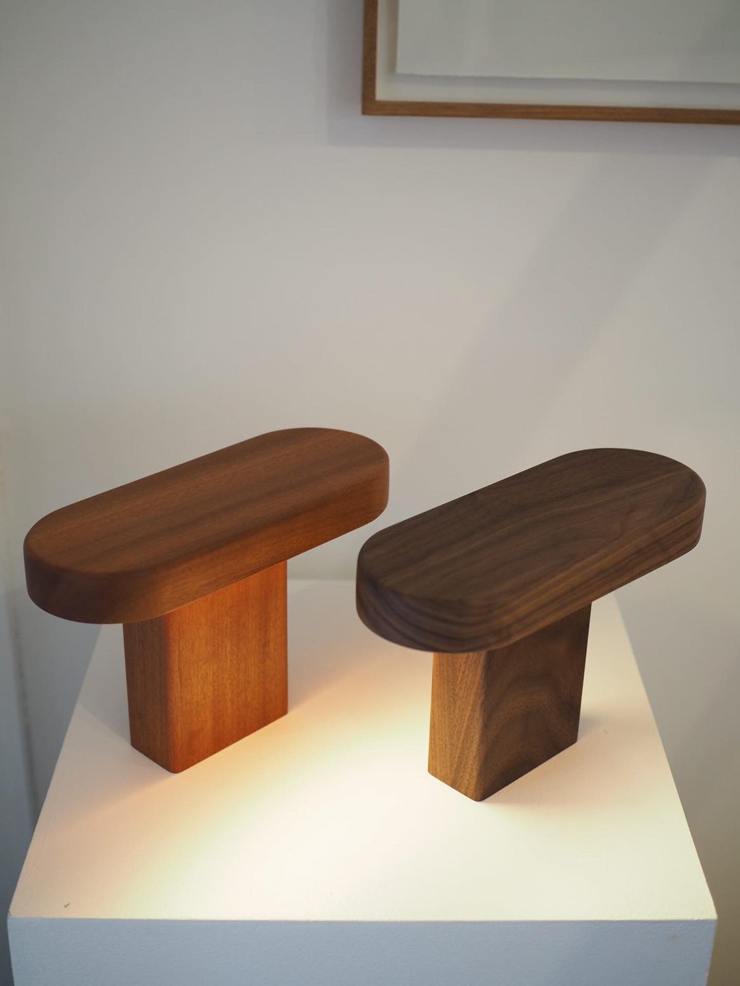 Table Lamp, Walnut or Mahogany