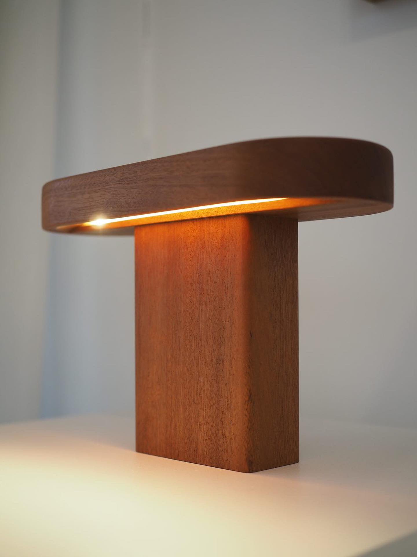 Table Lamp, Walnut or Mahogany
