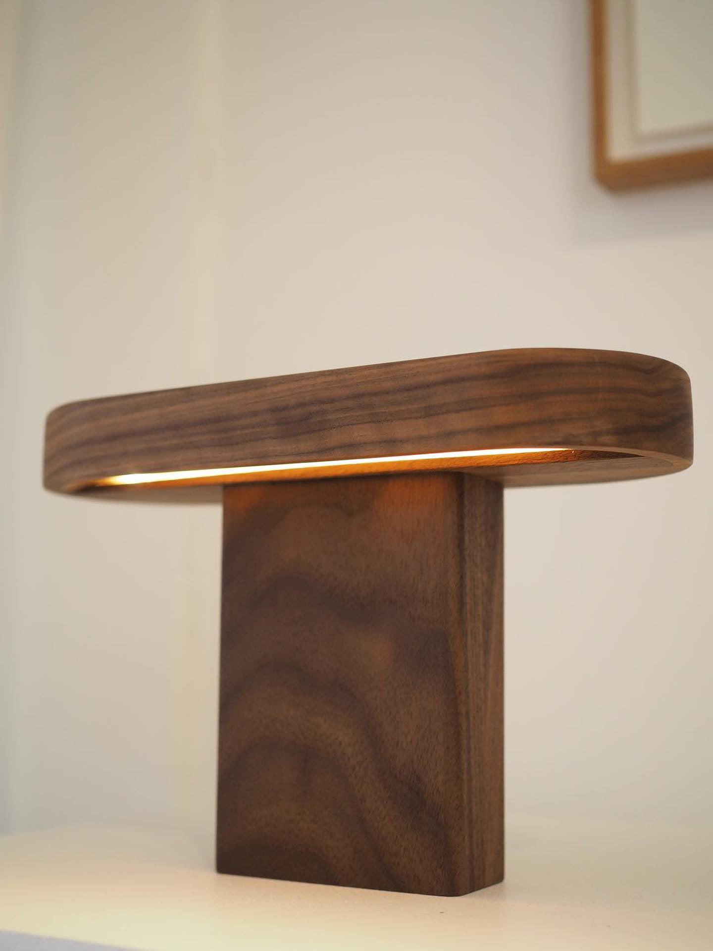 Table Lamp, Walnut or Mahogany