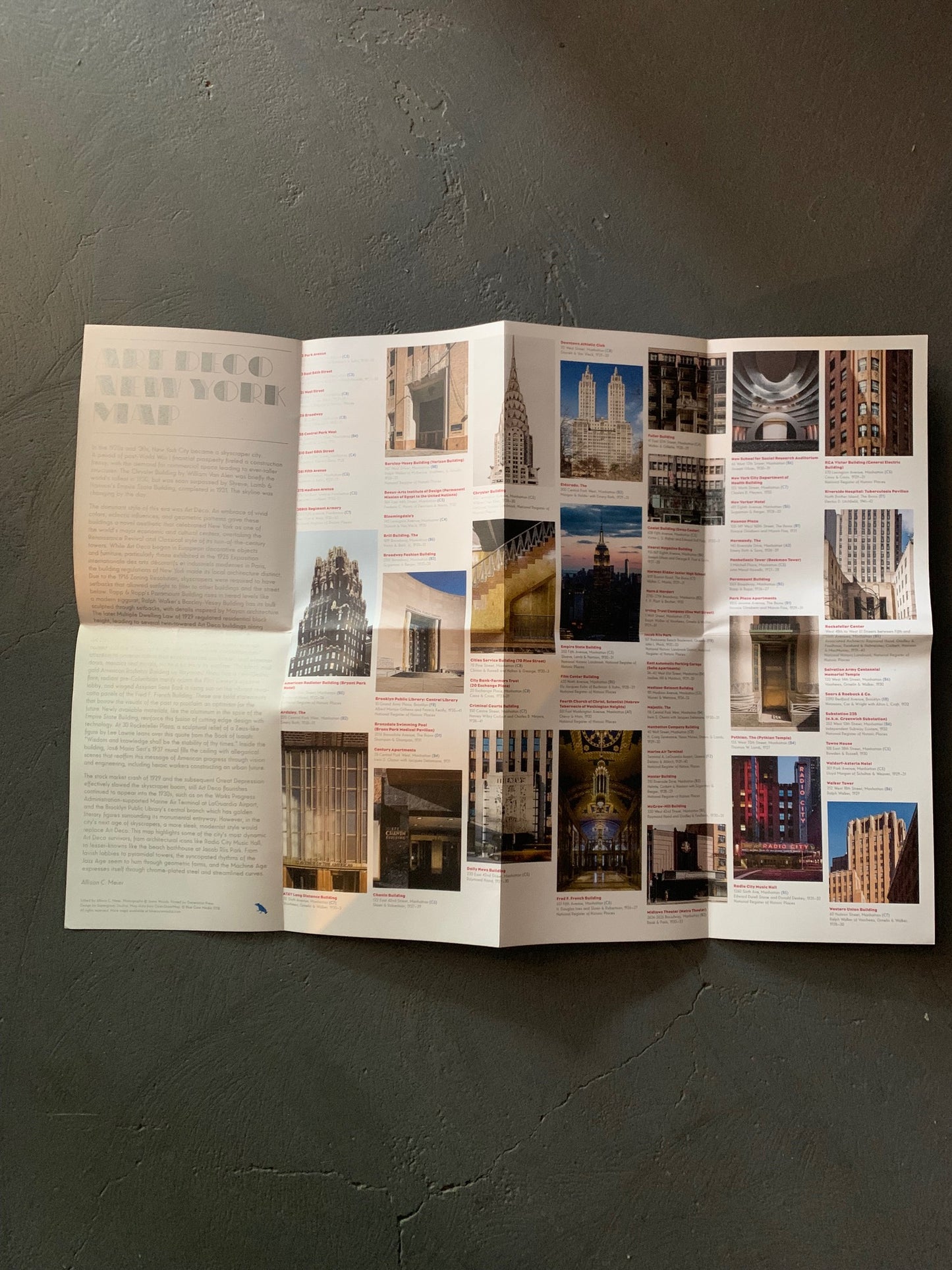 Art Deco New York Map