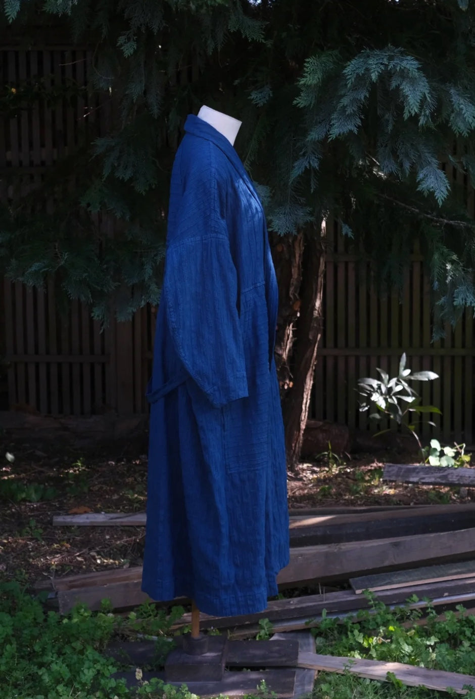 Indigo dyed coat