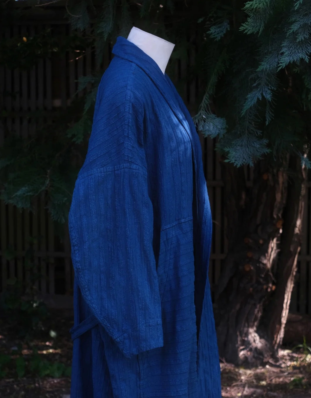 Indigo dyed coat