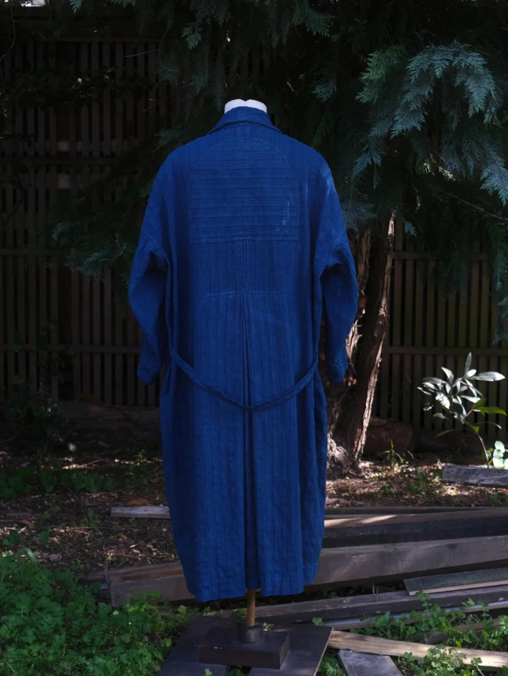 Indigo dyed coat