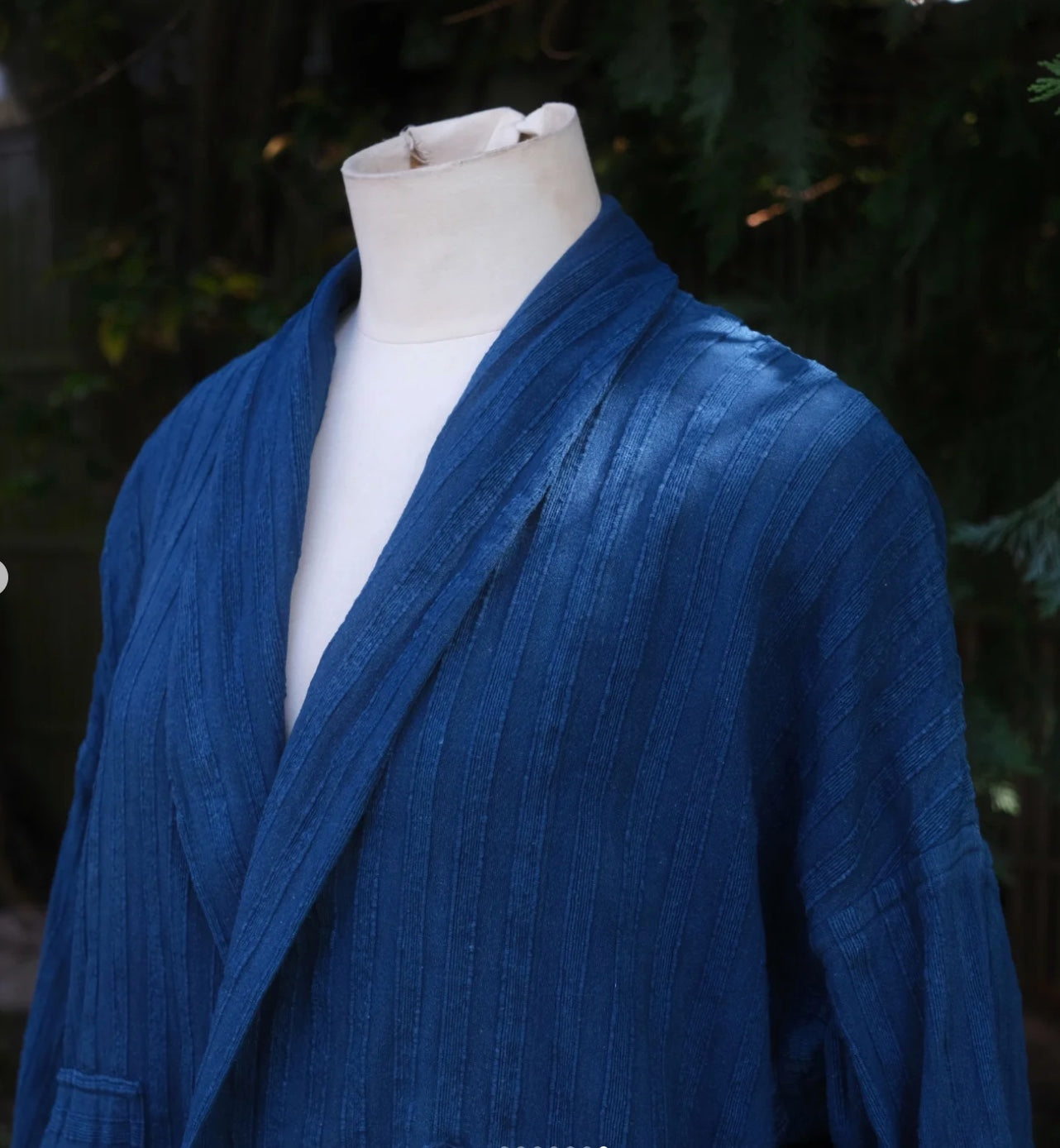 Indigo dyed coat