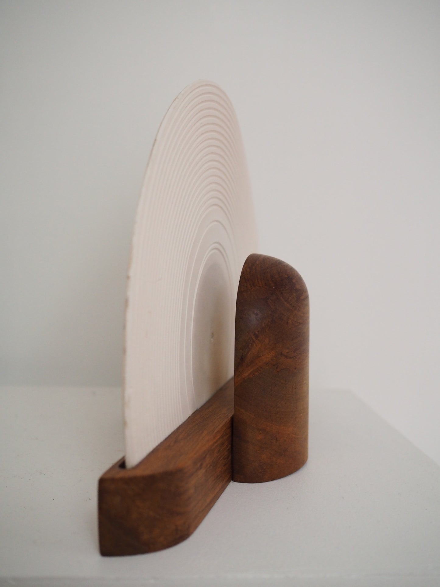 UNGLAZED PORCELAIN RECORD LAMP