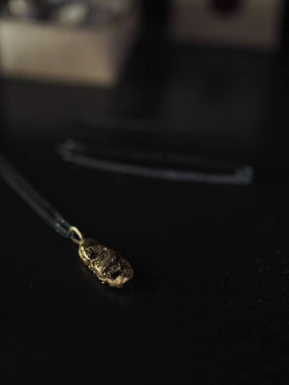 Necklace Silver or Gold nugget