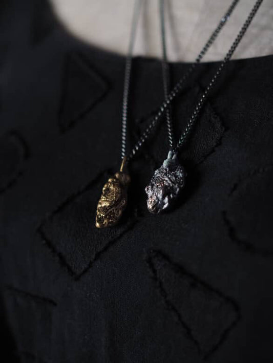 Necklace Silver or Gold nugget