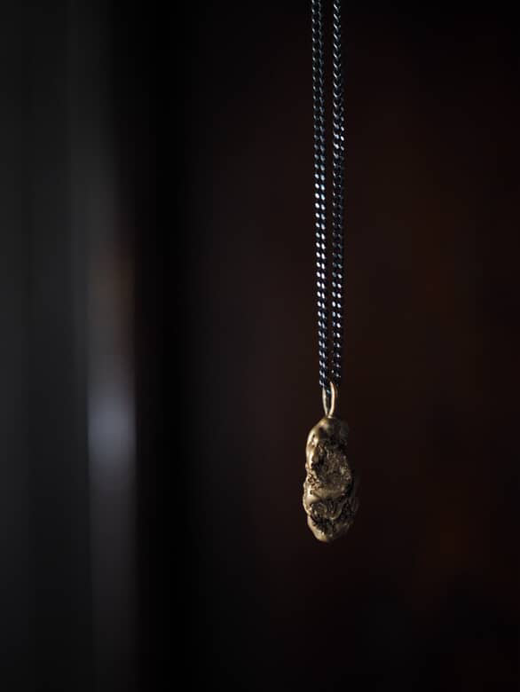 Necklace Silver or Gold nugget