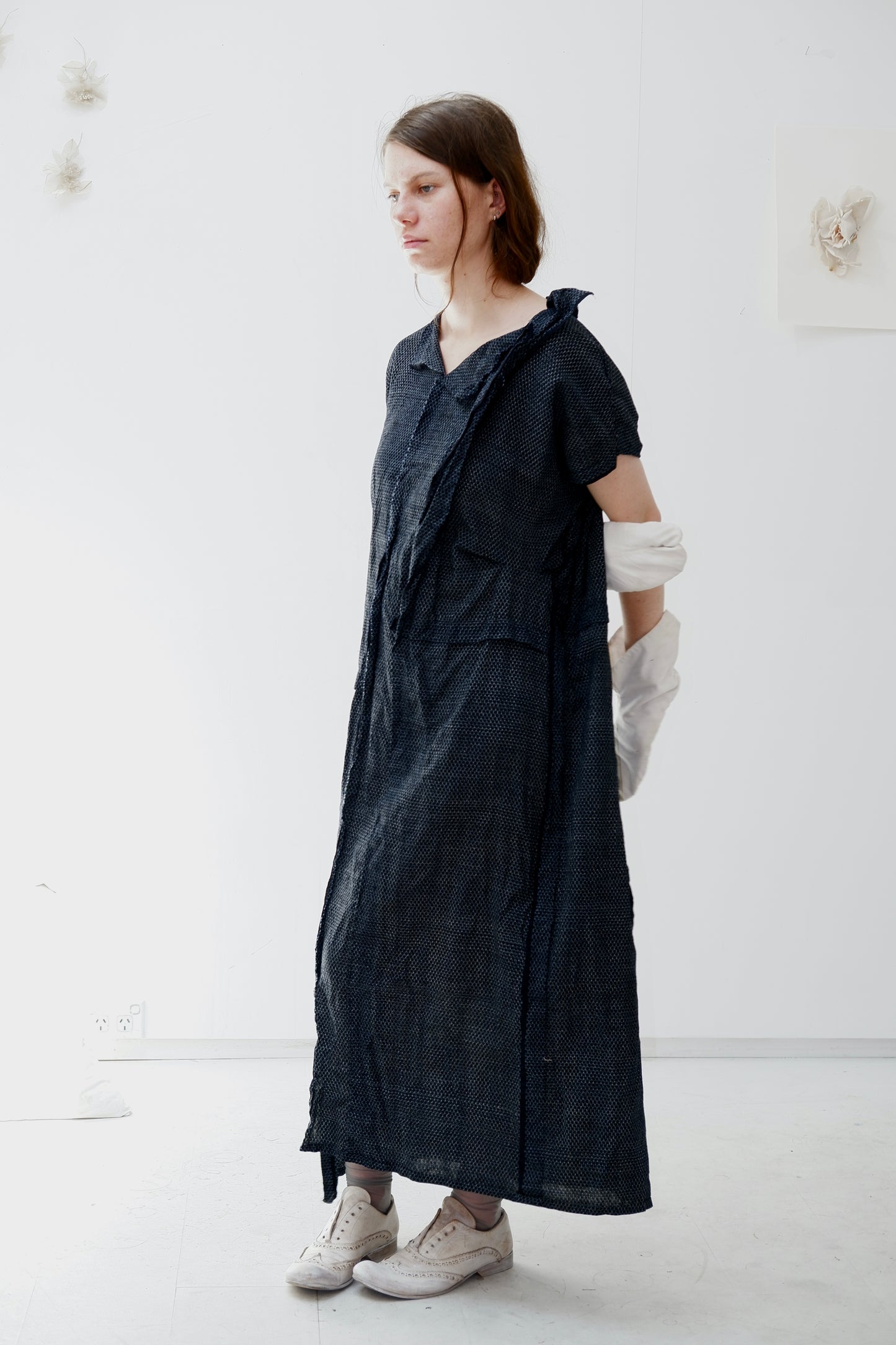 Kimono cotton asymmetrical dress