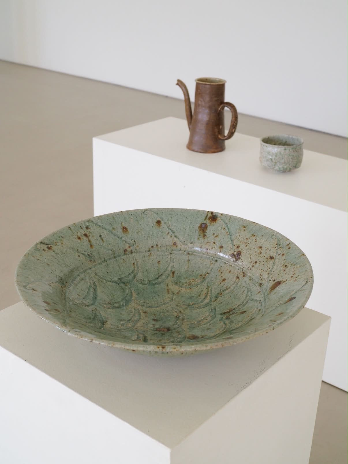Flat Bowl with Celadon Glaze