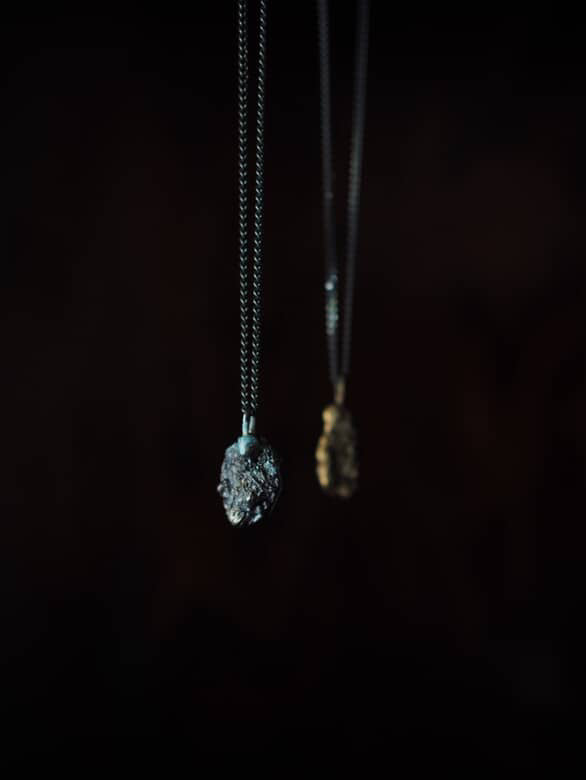 Necklace Silver or Gold nugget