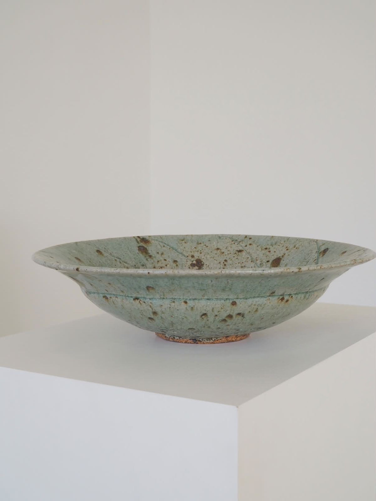 Flat Bowl with Celadon Glaze