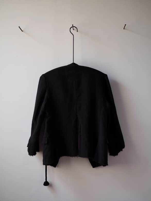 Light weight wool de-constructed jacket