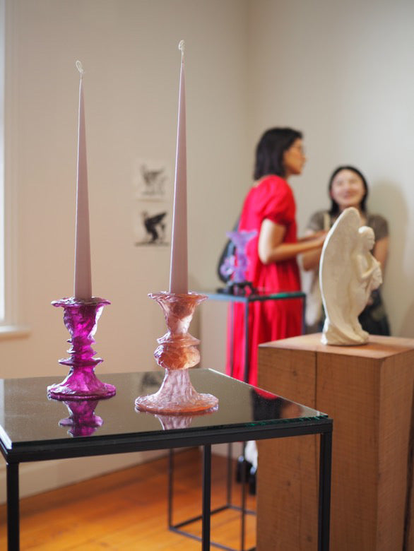Pinched Amethyst Candlestick
