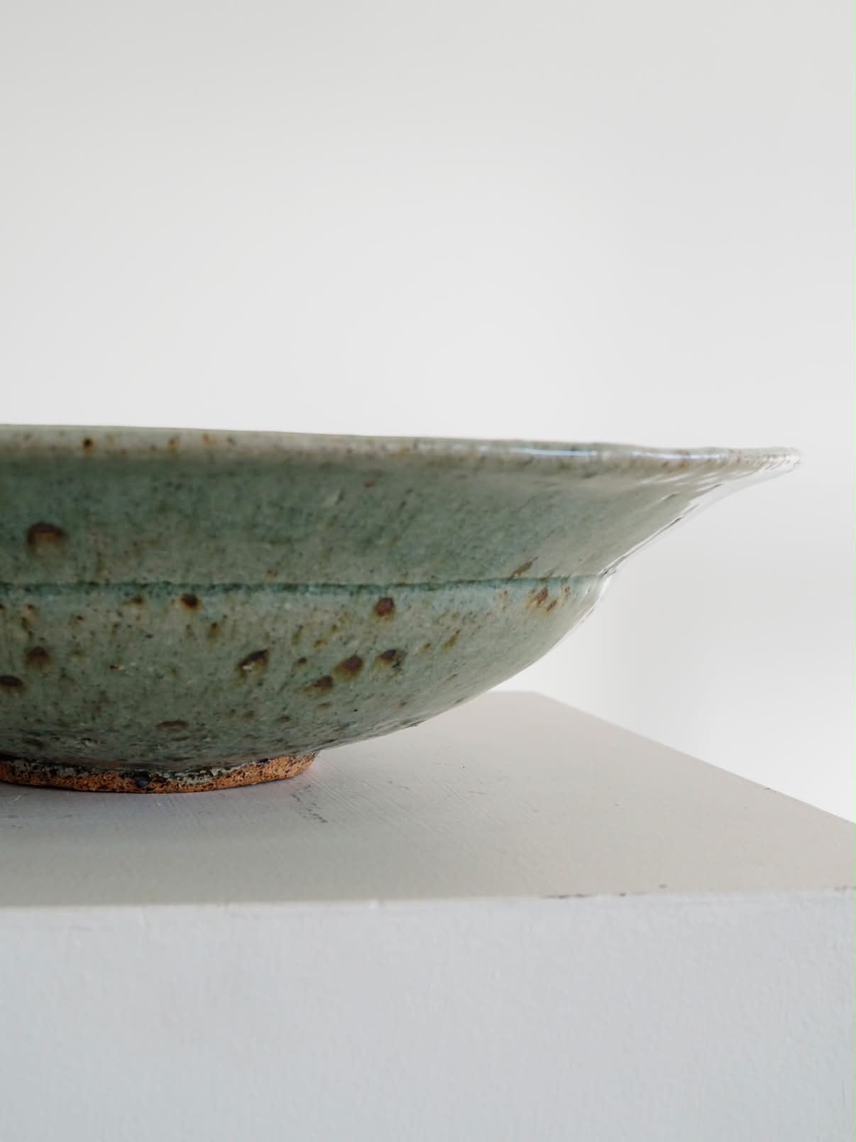 Flat Bowl with Celadon Glaze