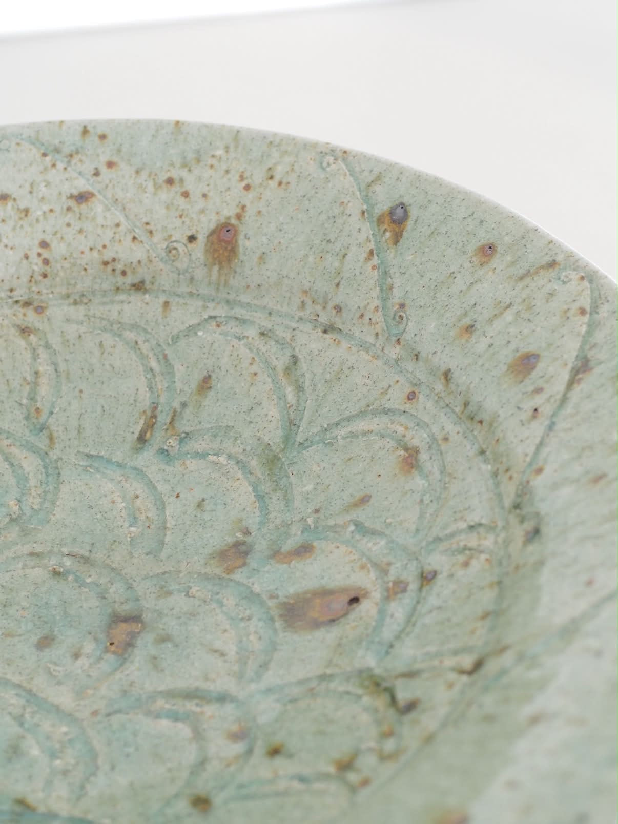Flat Bowl with Celadon Glaze