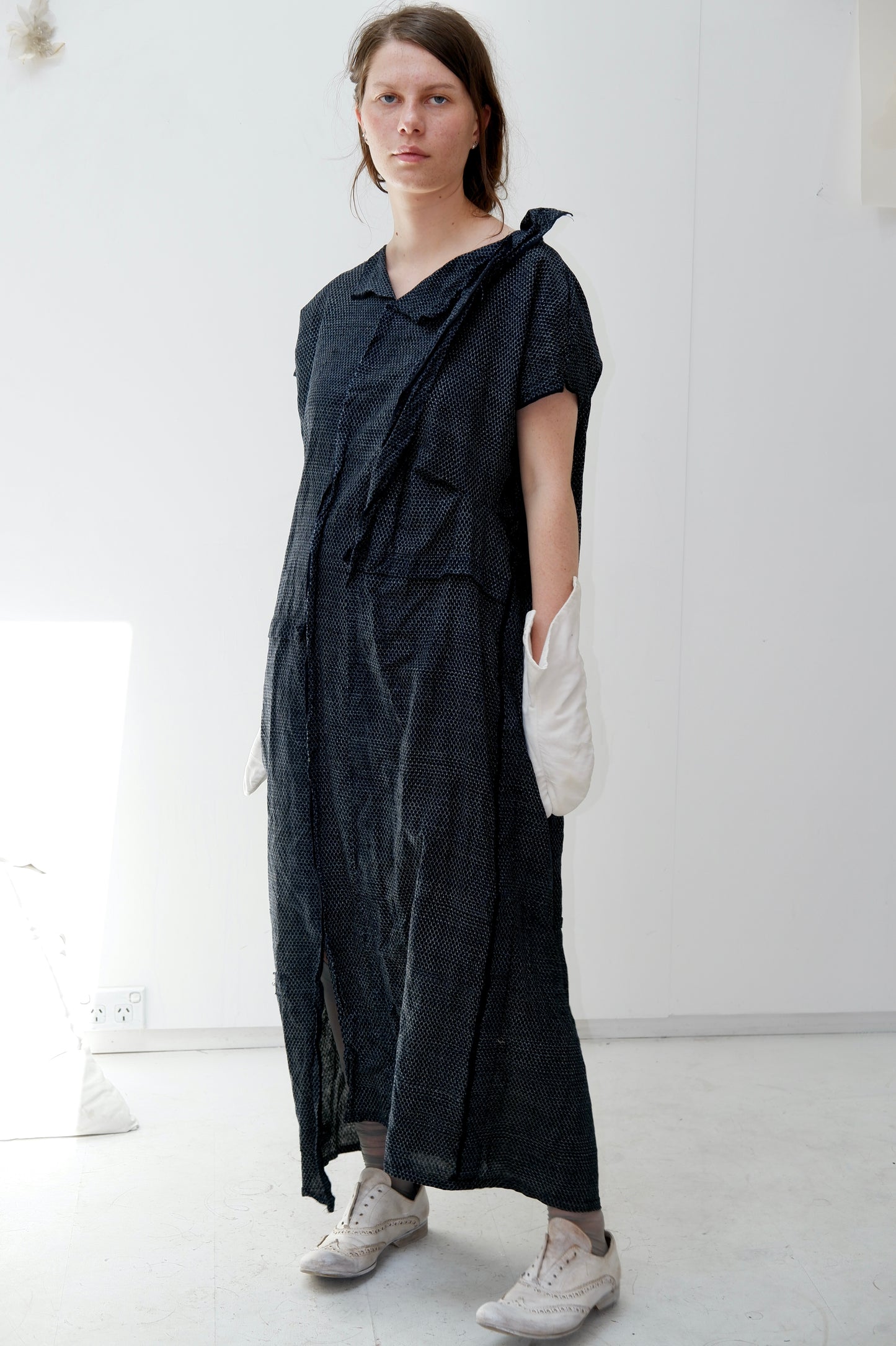 Kimono cotton asymmetrical dress