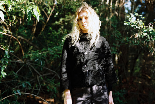 Reversible, Hand Stitched lamb slink over-layer