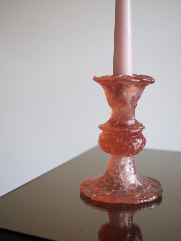 Pinched Amethyst Candlestick