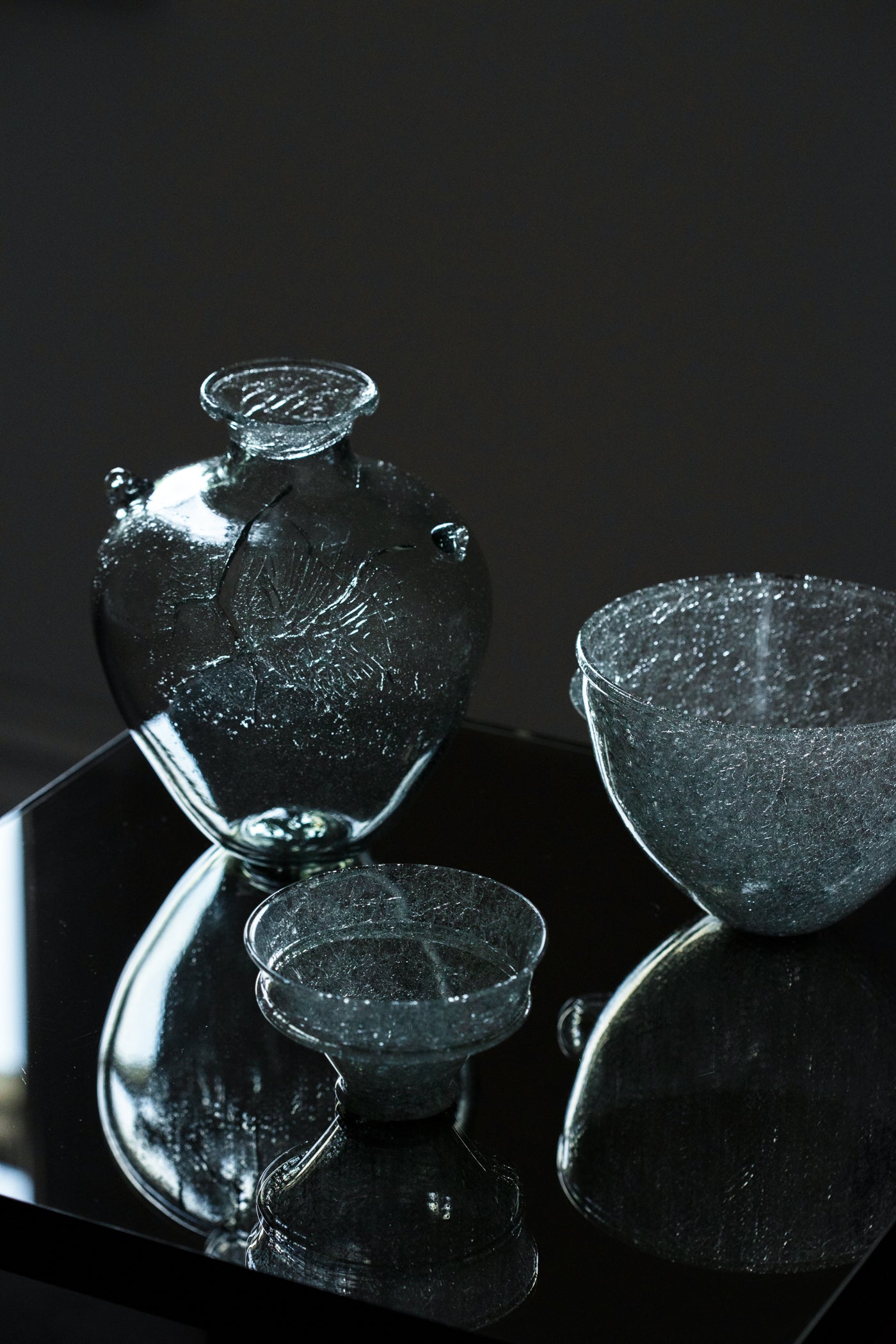 Glass Sculpture, 'Collecting Photos' Ver.1