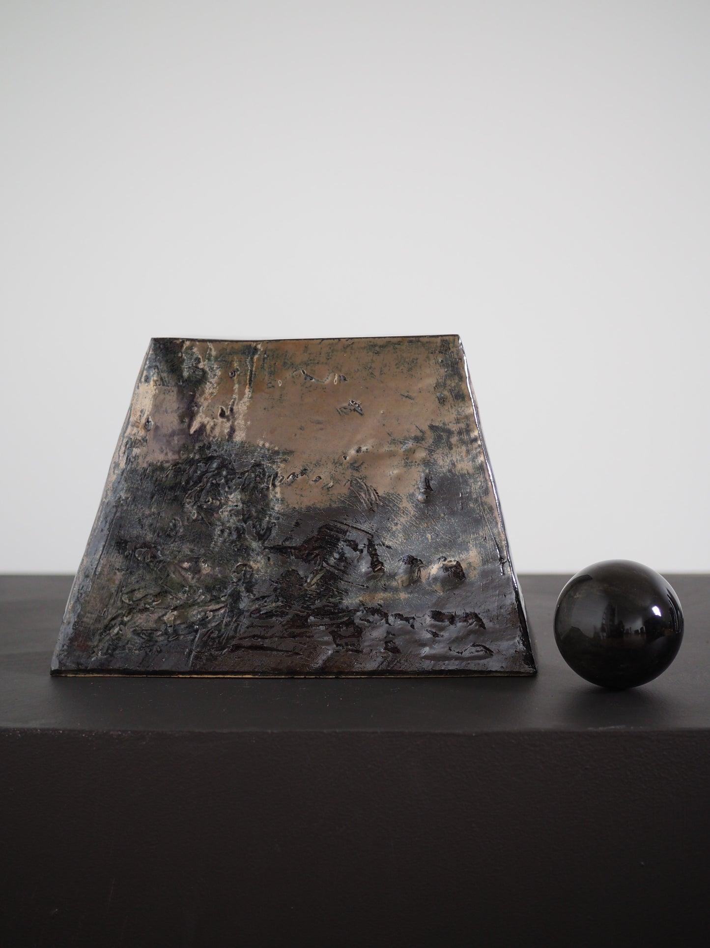 Sculpture - Pyramid with Obsidian