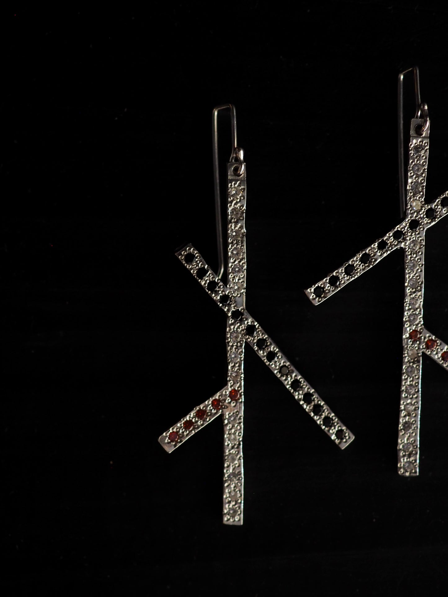 Line earrings I, II