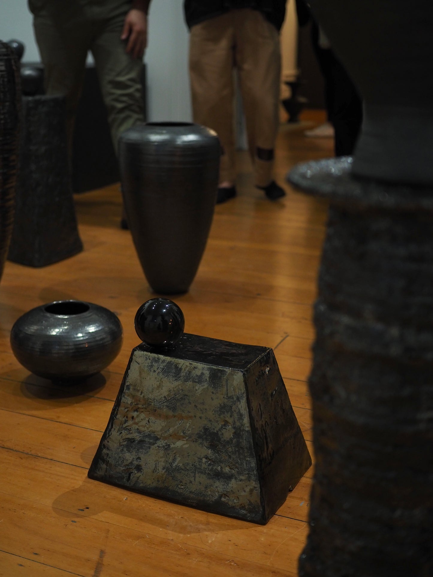 Sculpture - Pyramid with Obsidian