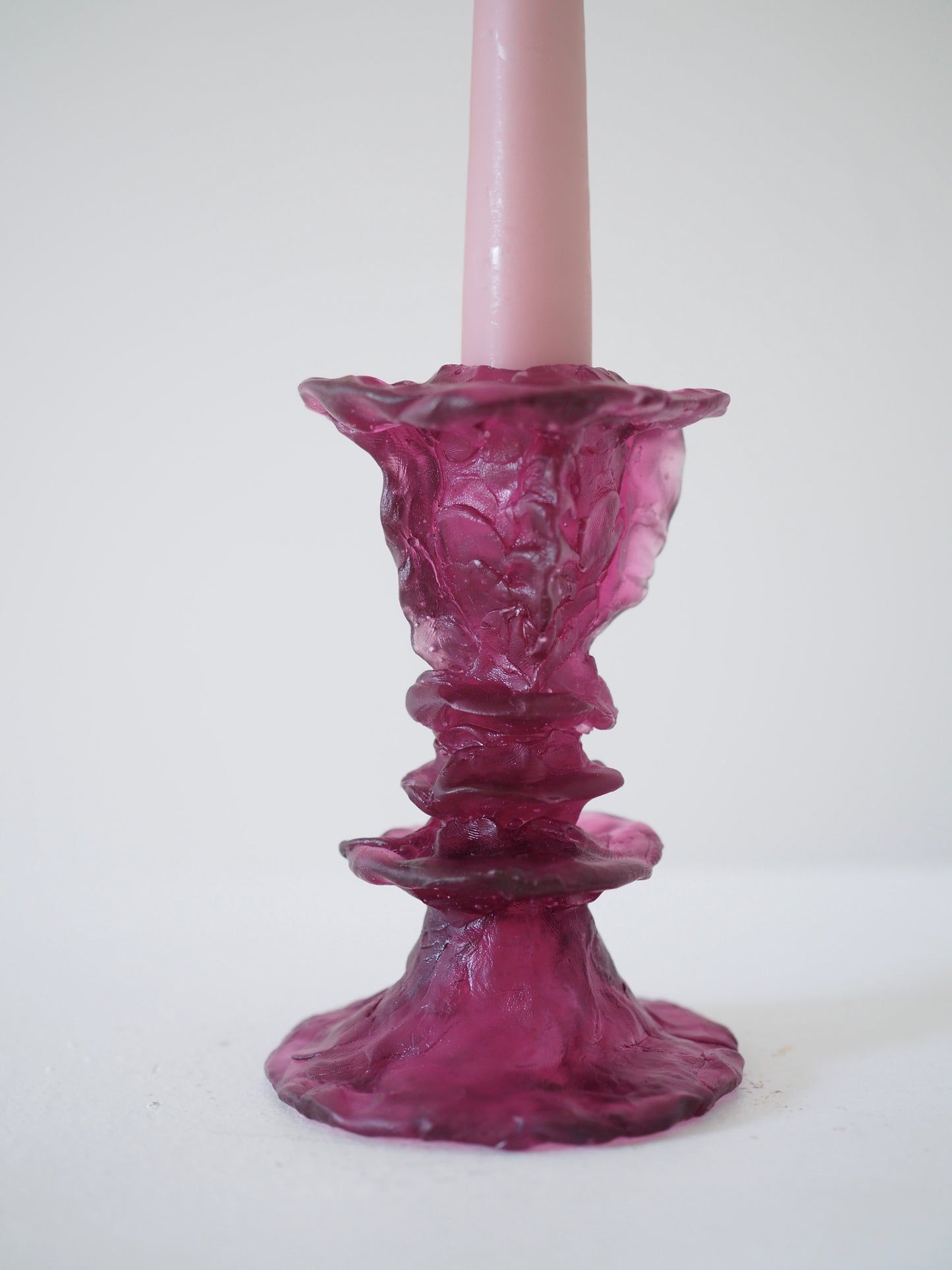 Pinched Amethyst Candlestick