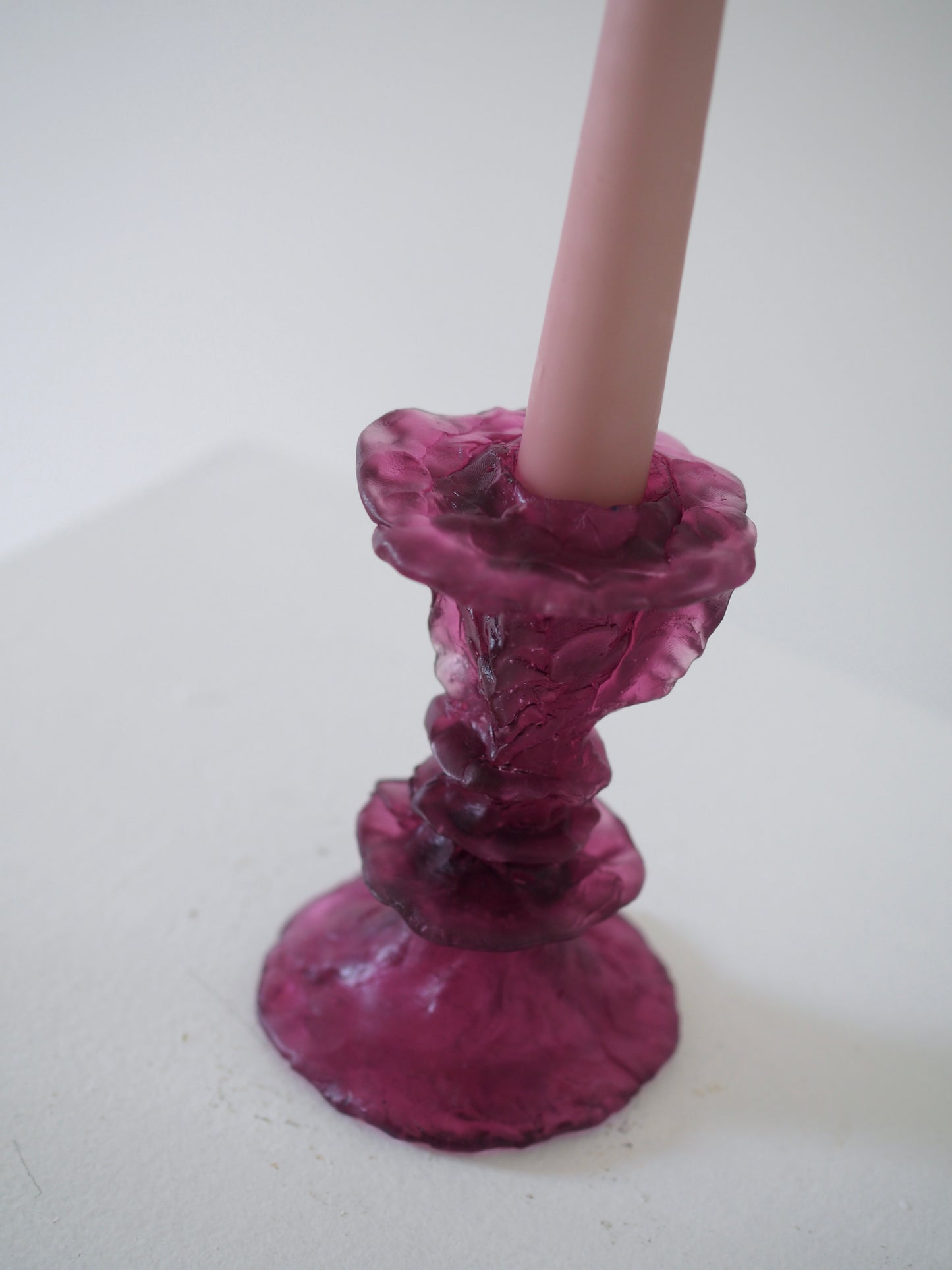 Pinched Amethyst Candlestick