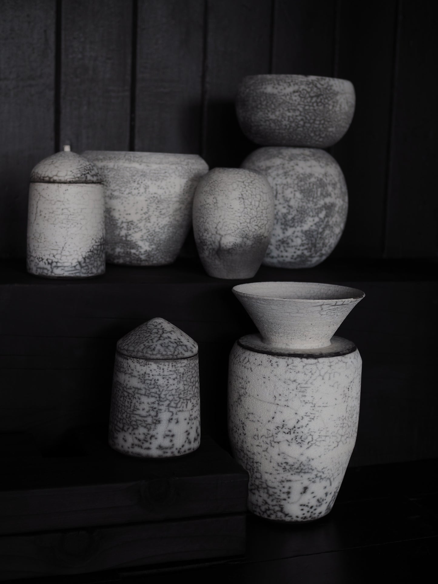 Low Lidded Raku Vessel