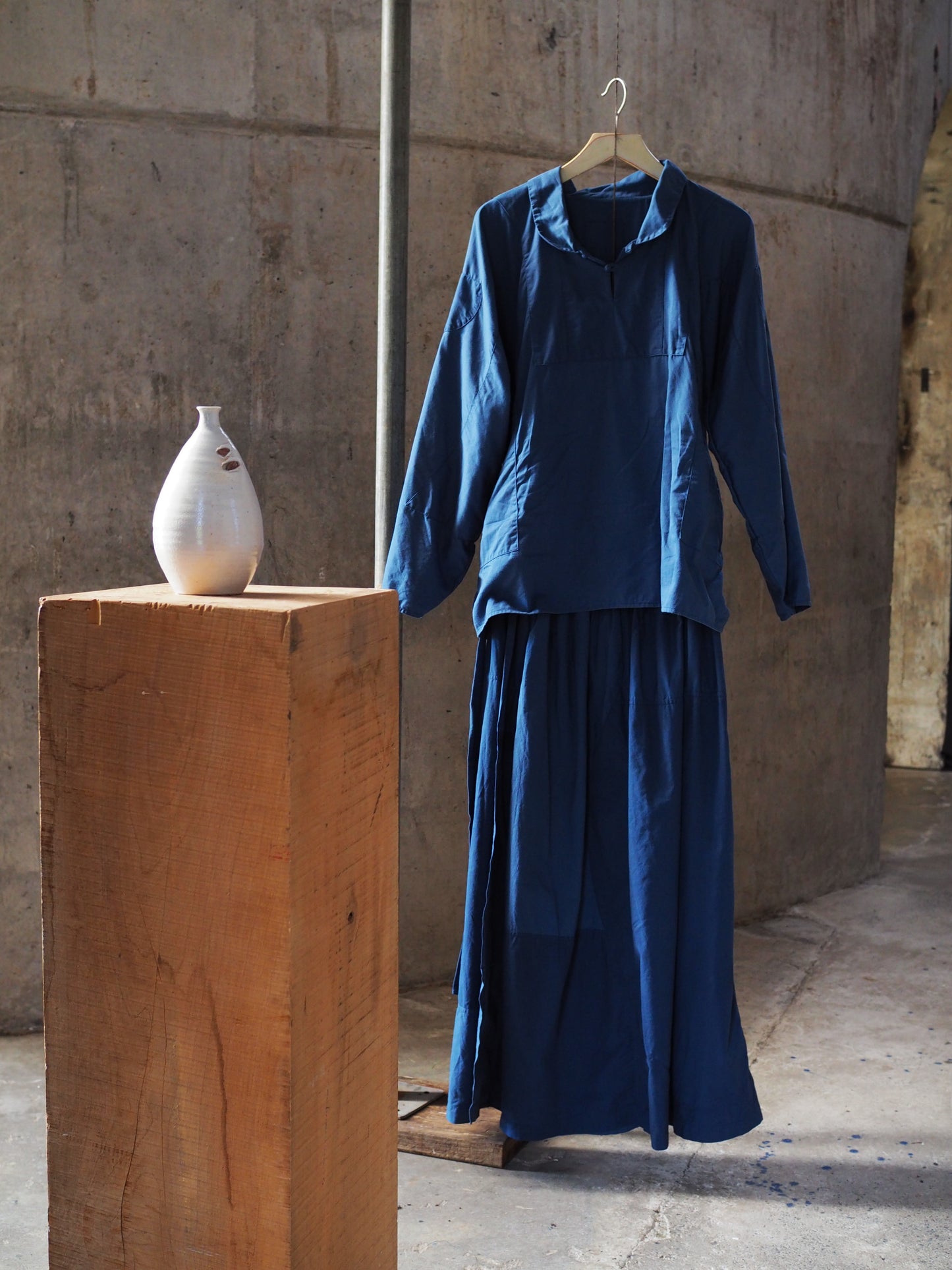 No waste shirt /  Pleated wrap skirt