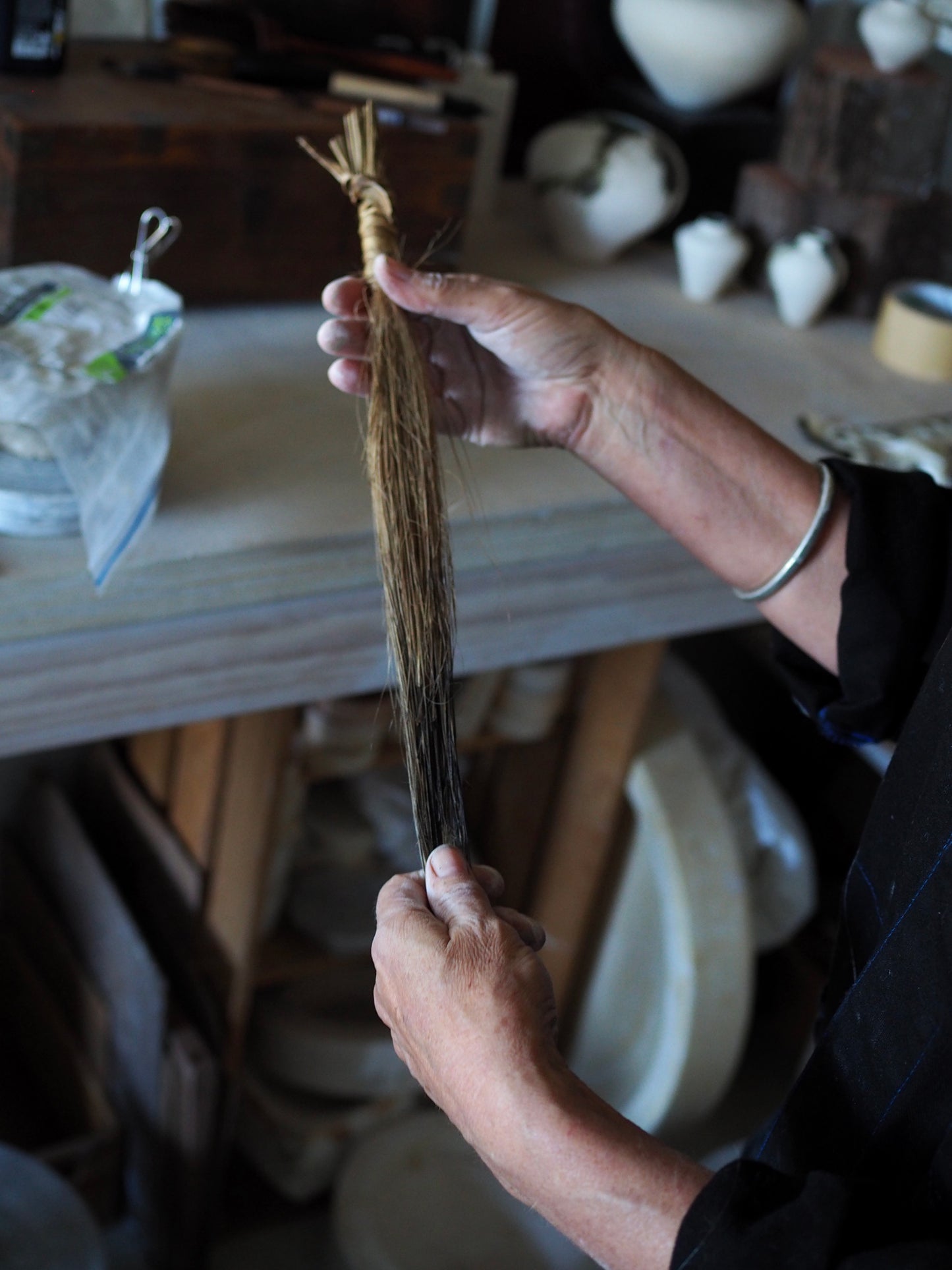 Make Your Own Brush with Cabbage Tree Leaves & Ink Drawing with the Brush, Tutor by Jane Burn