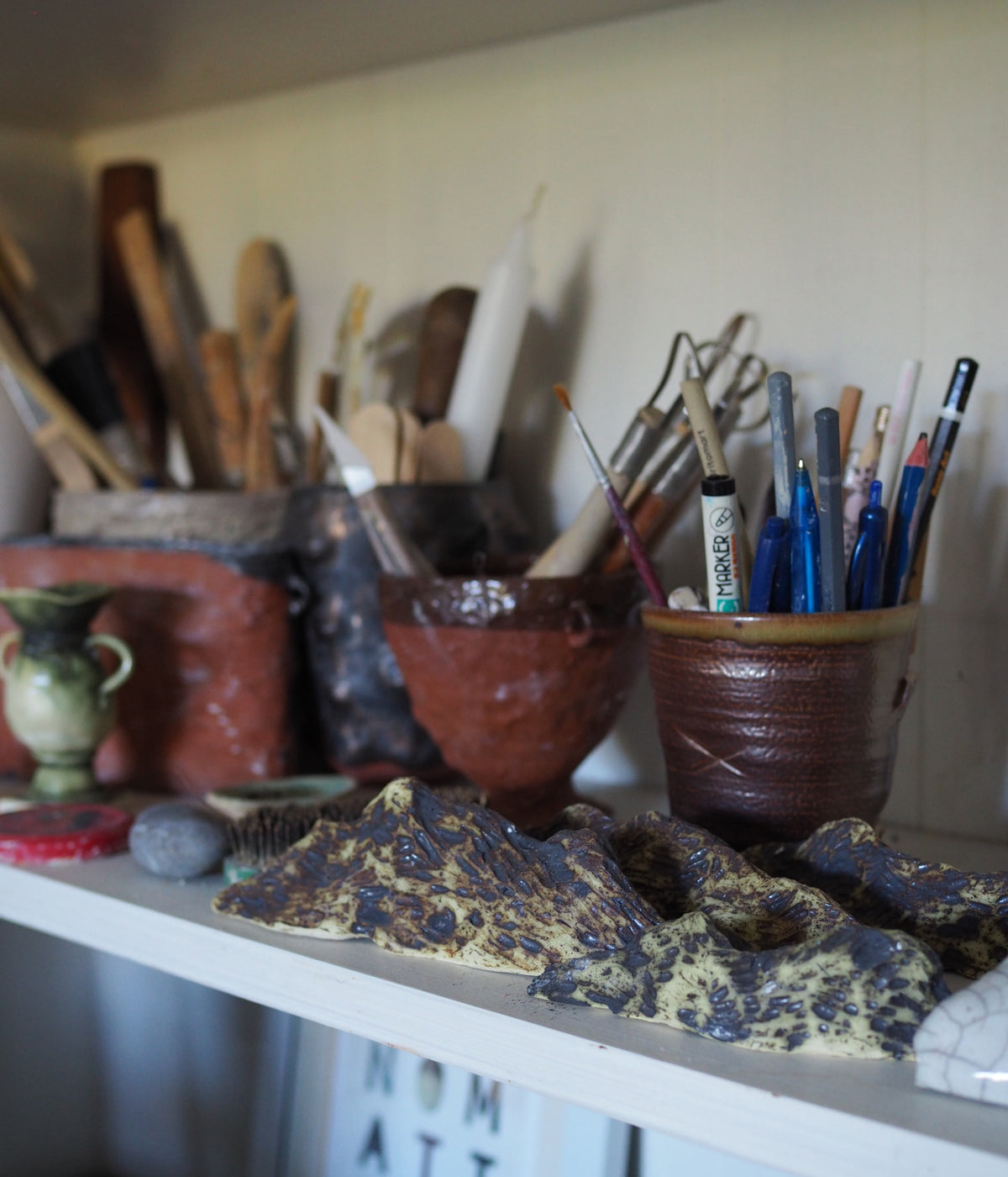 Make your Own Brush with Cabbage Tree Laves & Ink Drawing - Tutor by Jane Burn - Gallery Image