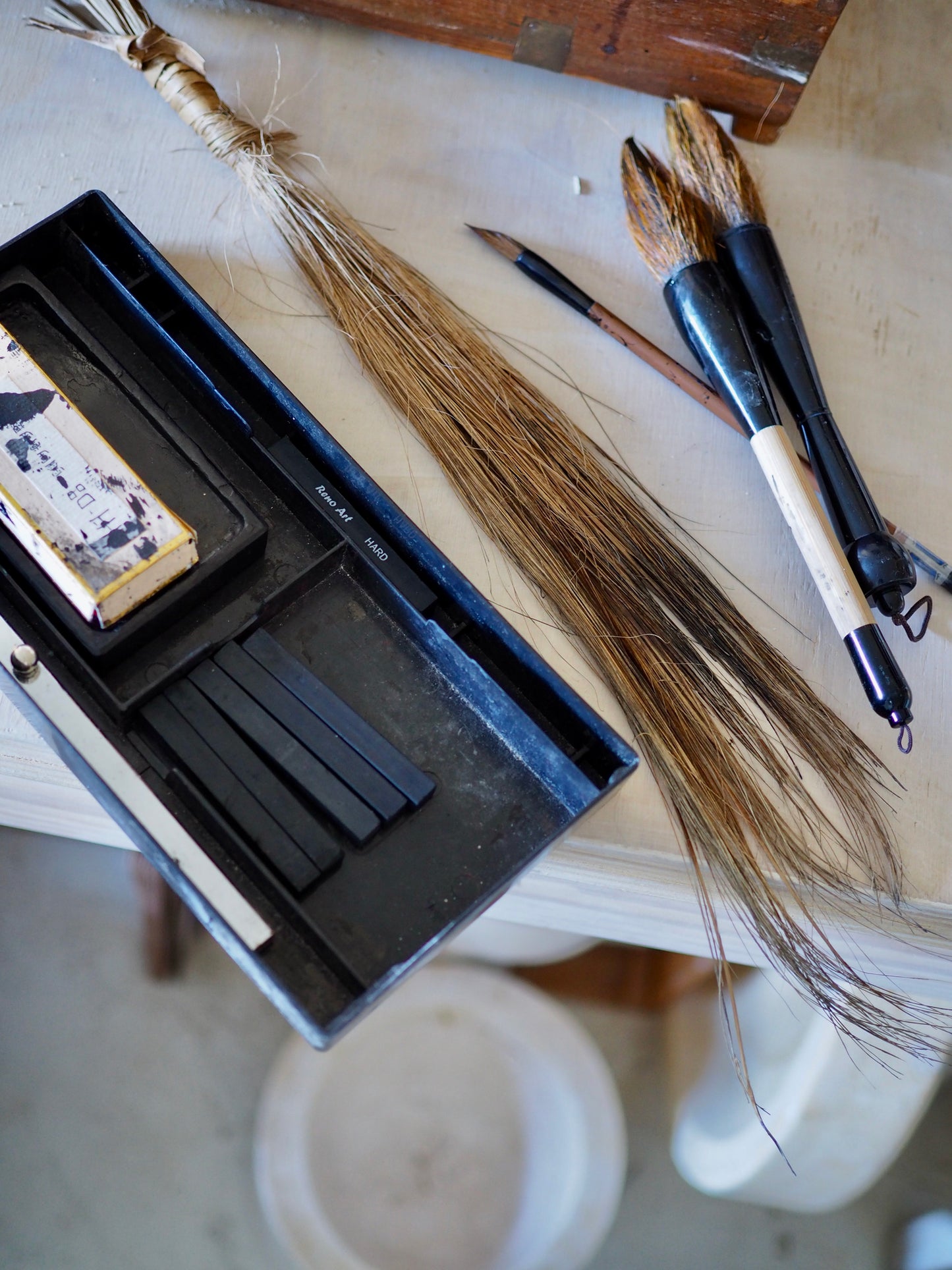 Make Your Own Brush with Cabbage Tree Leaves & Ink Drawing with the Brush, Tutor by Jane Burn