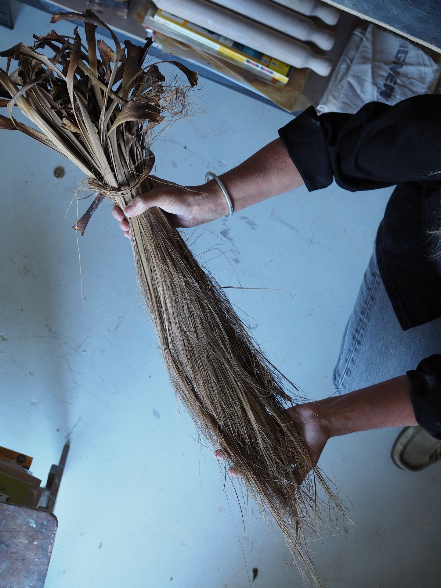 Make Your Own Brush with Cabbage Tree Leaves & Ink Drawing with the Brush, Tutor by Jane Burn