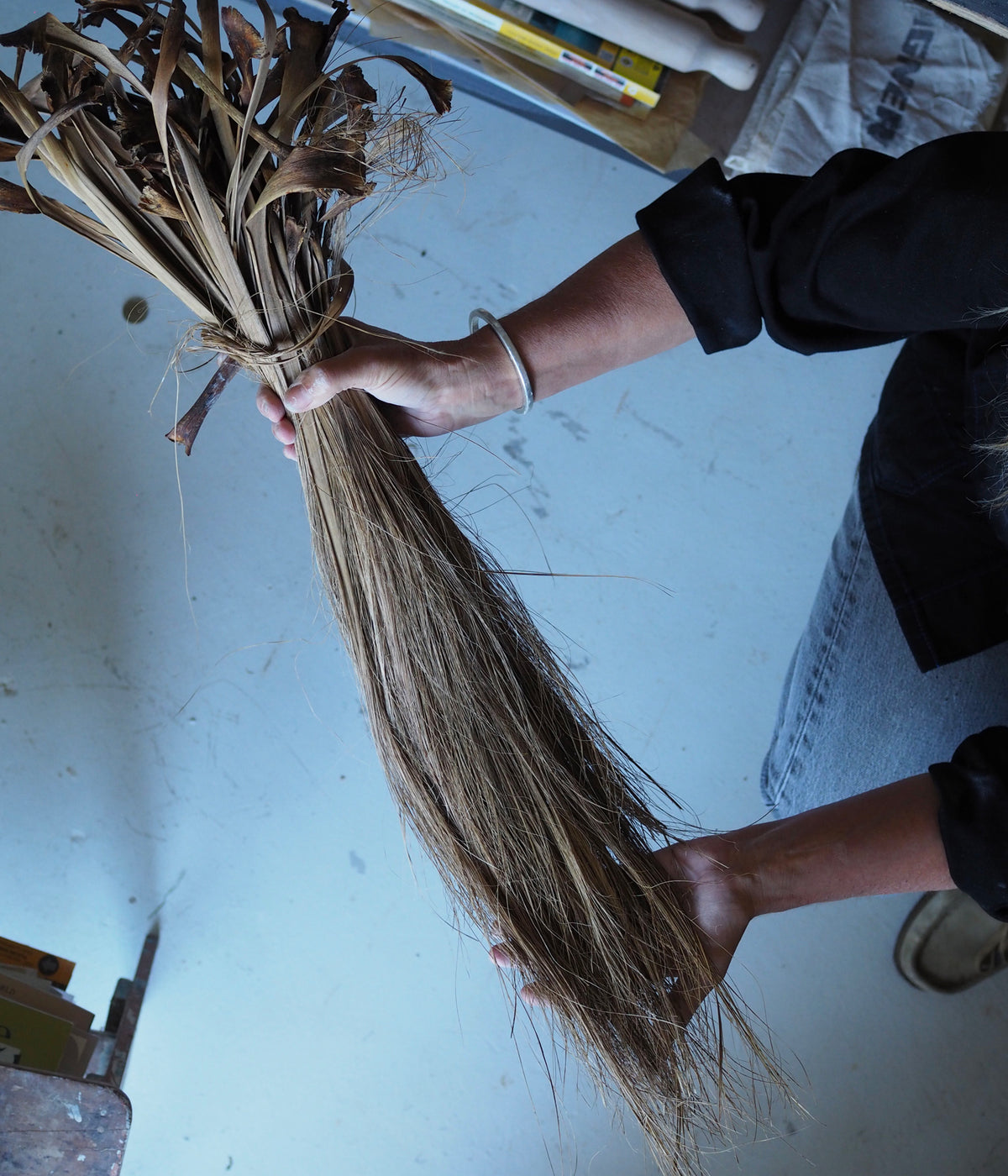 Make your Own Brush with Cabbage Tree Laves & Ink Drawing - Tutor by Jane Burn - Gallery Image