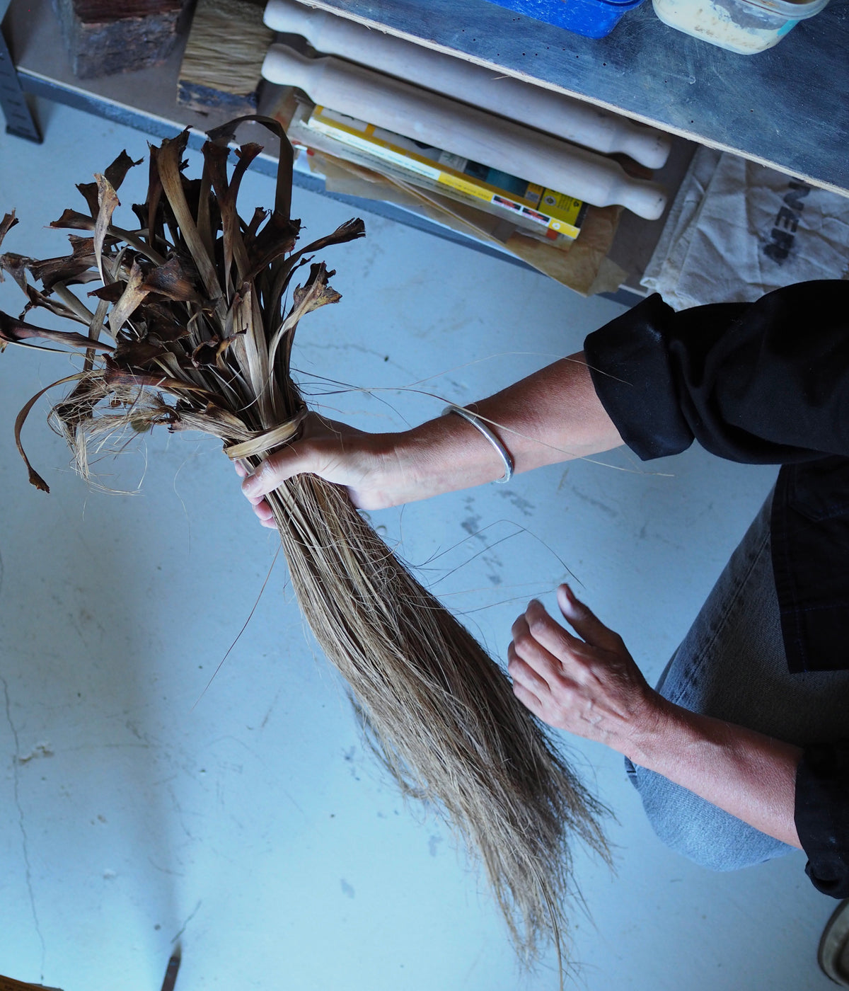 Make your Own Brush with Cabbage Tree Laves & Ink Drawing - Tutor by Jane Burn - Gallery Image