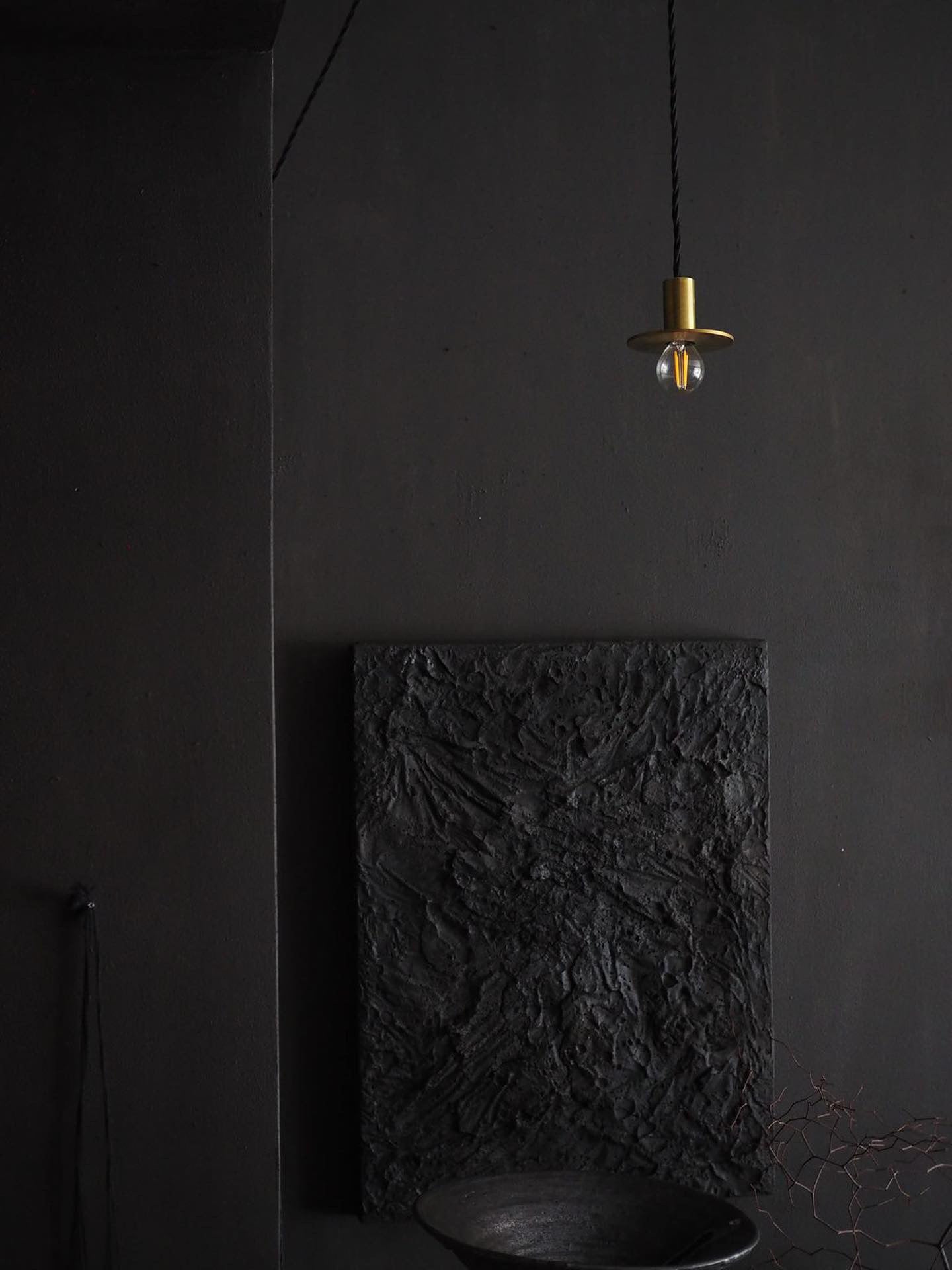 Hanging Light - Brass Gold or Black